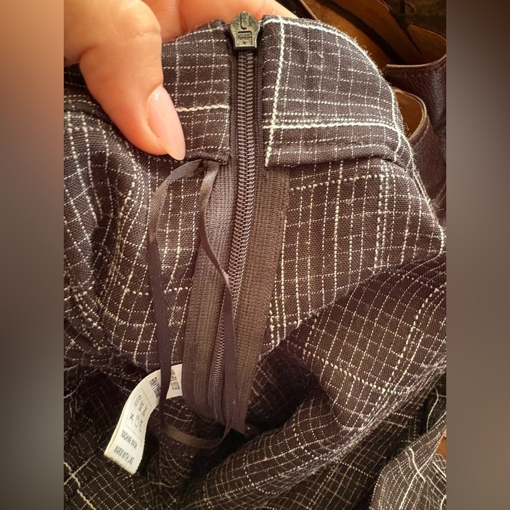 FT INC women’s plaid wide leg black high waist pants size M preloved - Picture 9 of 9